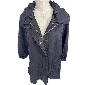 Bagatelle Womens Lightweight Jacket XL Black Oversized Collar & Elastic Waist